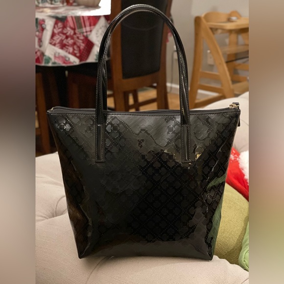 KATE SPADE NEW YORK Women's Black Patent Leather Tote Bag Org. $399 AUTH NWOT - Picture 3 of 16
